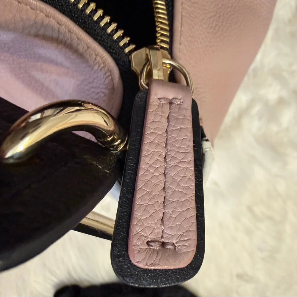 Furla pebbled leather Pink and Brown Women's Bag
